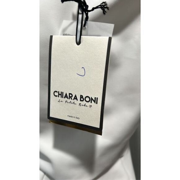 Chiara boni La Petite Robe Audrine White Ruched Cutout Bodycon Dress Size 12 NWT - Picture 10 of 10